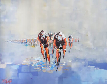 Painting titled "L'Enfer du Nord (Pa…" by Zoum, Original Artwork, Acrylic Mounted on Wood Stretcher frame