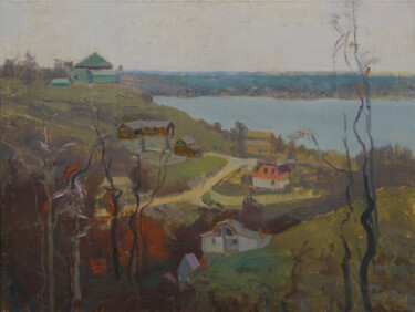 Vitachev in cloudy weather 绘画 标题为“Vitachev in cloudy…” 由Victor Onyshchenko, 原创艺术品, 油