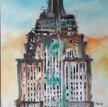 Peinture intitulée "Empire State Buildi…" par Anne Paris, Œuvre d'art originale, Huile