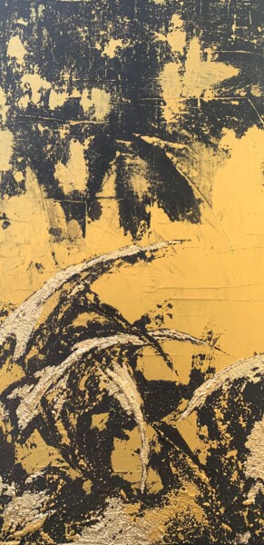 「Medium Goldfinger」というタイトルの絵画 Jasmin Anderleitによって, オリジナルのアートワーク, アクリル