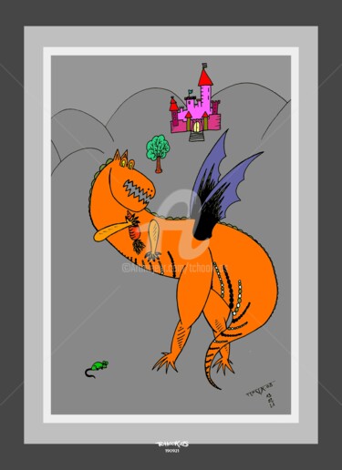 图画 标题为“-Dragon-Radin-” 由Tchook.Os, 原创艺术品, 铅笔