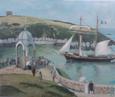 Islandais rentrant au port Peinture intitulée "Islandais rentrant…" par Virginie Mercier-Duguy, Œuvre d'art originale, Acrylique