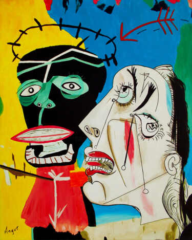 Peinture intitulée "La Tristesse" par Thierry Angot, Œuvre d'art originale, Acrylique