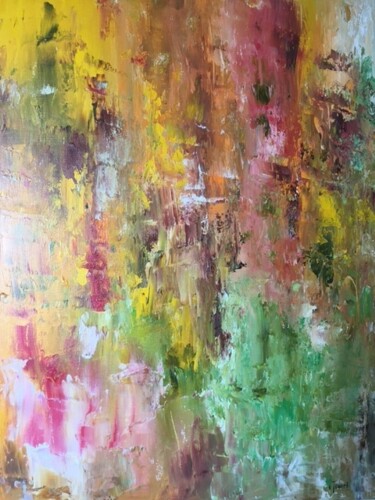 Peinture intitulée "Chant d'automne 1" par Claudine Janel, Œuvre d'art originale, Acrylique Monté sur Châssis en bois