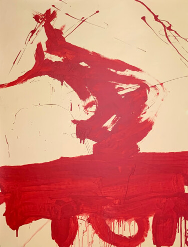 绘画 标题为“Red hieroglyph 2” 由Rosi Roys, 原创艺术品, 丙烯