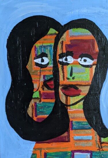 Peinture intitulée "Conciliabule" par Noëlle Matip, Œuvre d'art originale, Acrylique