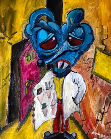 绘画 标题为“Dr. FeelGood” 由Amazeigh Bouzékri, 原创艺术品, 油