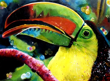 Peinture intitulée "Gaieté" par Jessica Fanigliulo, Œuvre d'art originale, Huile