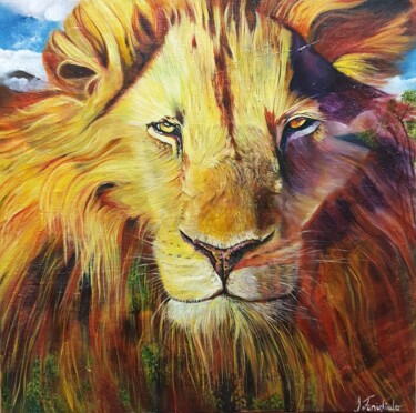 Peinture intitulée "Force et Sagesse" par Jessica Fanigliulo, Œuvre d'art originale, Huile