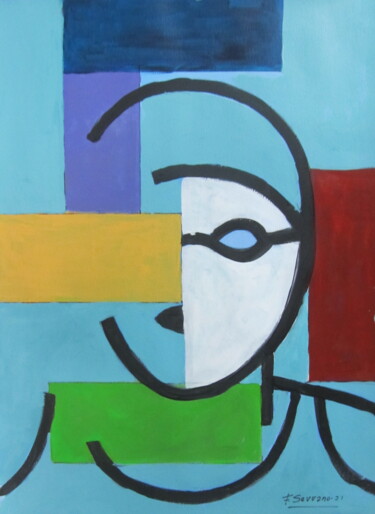 绘画 标题为“GEOMETRIA ABTRACTA I” 由Francisco Serrano Gutierrez, 原创艺术品, 丙烯