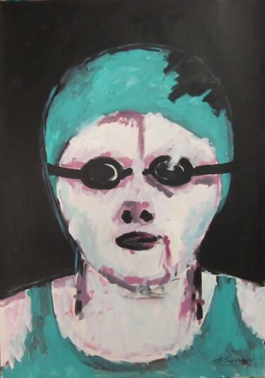绘画 标题为“SWIMMER” 由Francisco Serrano Gutierrez, 原创艺术品, 丙烯