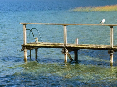 Photographie intitulée "Duingt, le ponton" par Camille R., Œuvre d'art originale, Photographie non manipulée