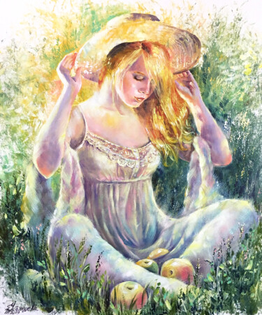 제목이 ""Juillet" -  Femme…"인 미술작품 Tatyana Ustyantseva로, 원작, 기름