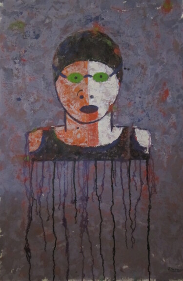 绘画 标题为“Degraded Swimmer” 由Francisco Serrano Gutierrez, 原创艺术品, 油