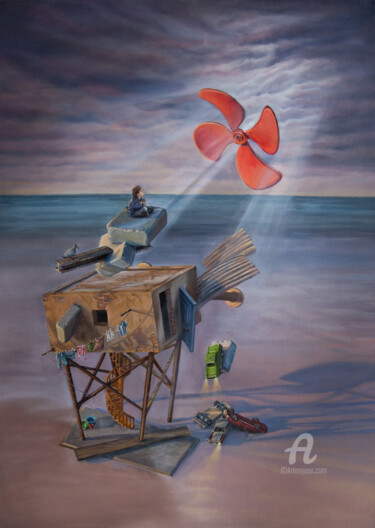 Peinture intitulée "Slower" par Onder Caymaz, Œuvre d'art originale, Huile