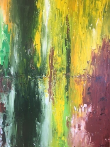 Peinture intitulée "Petit matin d'autom…" par Claudine Janel, Œuvre d'art originale, Acrylique Monté sur Châssis en bois
