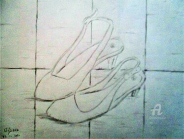 Drawing titled "Le 36 de Pascaline" by Roberto Urbano, Original Artwork, Pencil