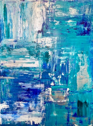 绘画 标题为“OCEAN VIEW” 由Monica Maja Richardson, 原创艺术品, 丙烯 安装在木质担架架上