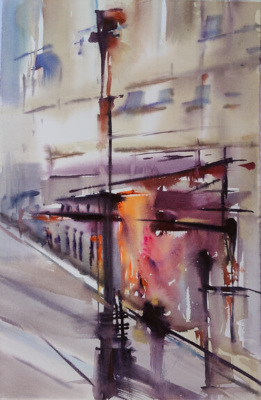 Peinture intitulée "EXPRESSION OF THE C…" par Elena Krivoruchenko, Œuvre d'art originale, Aquarelle