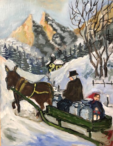 "За подарками. На те…" başlıklı Tablo Себини tarafından, Orijinal sanat, Petrol