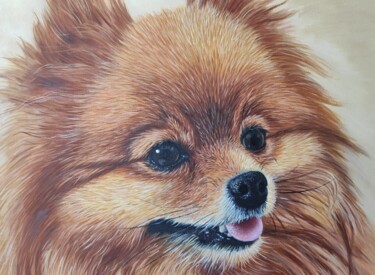 Peinture intitulée "Spitz" par Elena Kozyutenko, Œuvre d'art originale, Huile