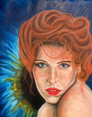 제목이 "italian beauty"인 그림 Mikiart로, 원작, 파스텔