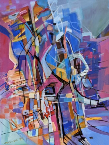Painting titled "SKY-22" by Armen Ghazayran (Nem), Original Artwork, Acrylic