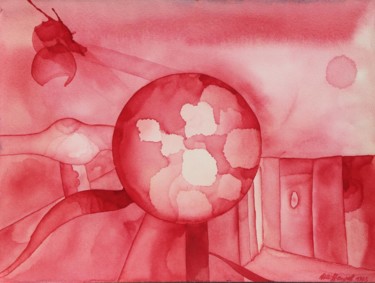 绘画 标题为“Red and Green I” 由Ulli Heupel, 原创艺术品, 油