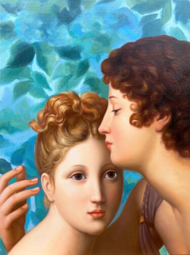 Peinture intitulée "Pureté de l'amour" par Wilhem Von Kalisz, Œuvre d'art originale, Huile Monté sur Châssis en bois