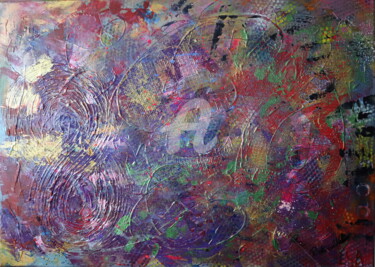 Painting titled "Couleurs 9" by Pinkivioletblue, Original Artwork, Acrylic Mounted on Wood Stretcher frame