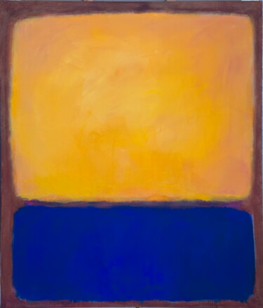 No. 1100_Yellow cloud 绘画 标题为“No. 1100_Yellow clo…” 由Guido Lötscher, 原创艺术品, 油 安装在木板上