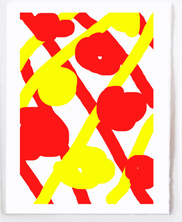 印花与版画 标题为“Sans titre, de jaun…” 由Olivier Rocheau, 原创艺术品, 雕刻