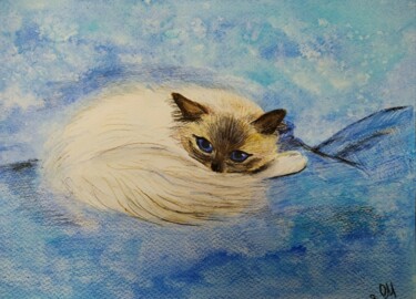 绘画 标题为“Aquarelle animale "…” 由Oxana Mustafina, 原创艺术品, 水彩