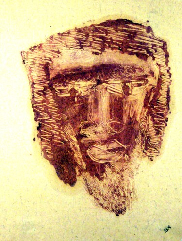 印花与版画 标题为“Prophet” 由Blago Simeonov, 原创艺术品, 蒙纳 安装在其他刚性面板上