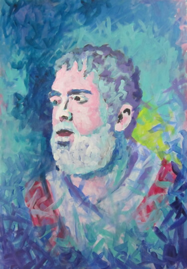 Painting titled "AUTORRETRATO COMO P…" by Francisco Serrano Gutierrez, Original Artwork, Acrylic