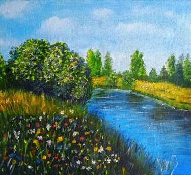 Journée d'été Painting titled "Journée d'été" by Tatyana Zarembovskaya, Original Artwork, Oil