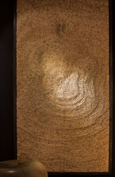 Sculpture titled "Rays of the Tree" by Dmitrii Solodcenco, Original Artwork, Wood