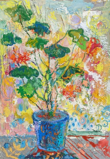Malerei mit dem Titel "flower of home comf…" von Irina Kindritska, Original-Kunstwerk, Gouache
