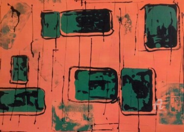 绘画 标题为“Composição em Verde” 由Franco, 原创艺术品, 水粉