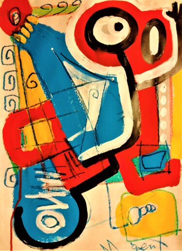 Painting titled "無題" by Bo Sheng Tian Zhong, Original Artwork, Acrylic Mounted on Wood Panel