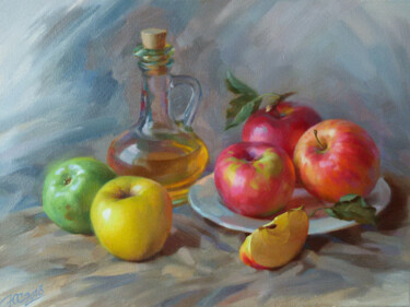 Apple juice Peinture intitulée "Apple juice" par Yuriy Sidorenko, Œuvre d'art originale, Huile Monté sur Châssis en bois