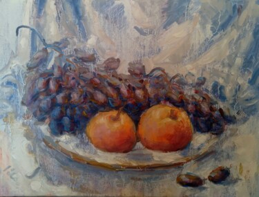 Peinture intitulée "Still Life with Gra…" par Alex Klas, Œuvre d'art originale, Huile Monté sur Châssis en bois