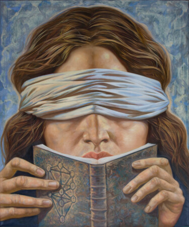 绘画 标题为“The secret of knowl…” 由Yaroslav Kurbanov, 原创艺术品, 油