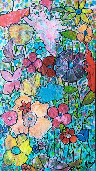 제목이 "Conter fleurette."인 미술작품 Marzel로, 원작, 아크릴