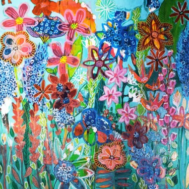 Painting titled "Mélancolie" by Marzel, Original Artwork, Acrylic