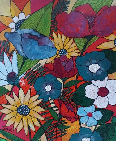 Painting titled "Beautés muettes" by Marzel, Original Artwork, Acrylic