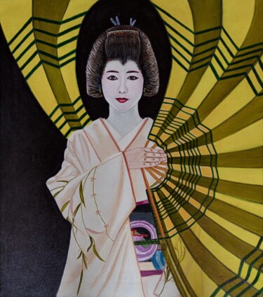 Pintura titulada "El abanico de la Ge…" por Rodolfo Rivera, Obra de arte original, Oleo