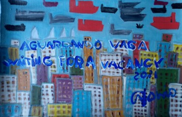 Pintura intitulada "Aguardando vagas" por Antonio Alves De Souza, Obras de arte originais, Acrílico