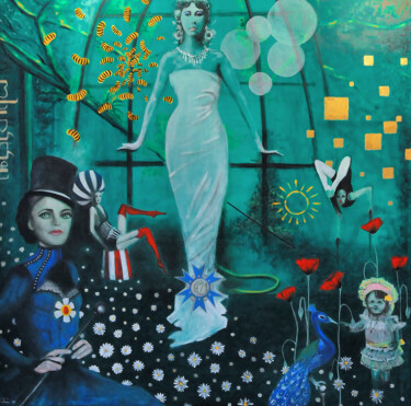 绘画 标题为“Mata Hari” 由Guillaume Fréchon, 原创艺术品, 油 安装在木质担架架上