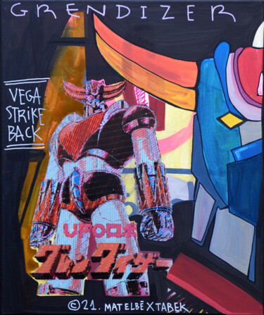 绘画 标题为“Grendizer 2” 由Mat Elbé, 原创艺术品, 丙烯